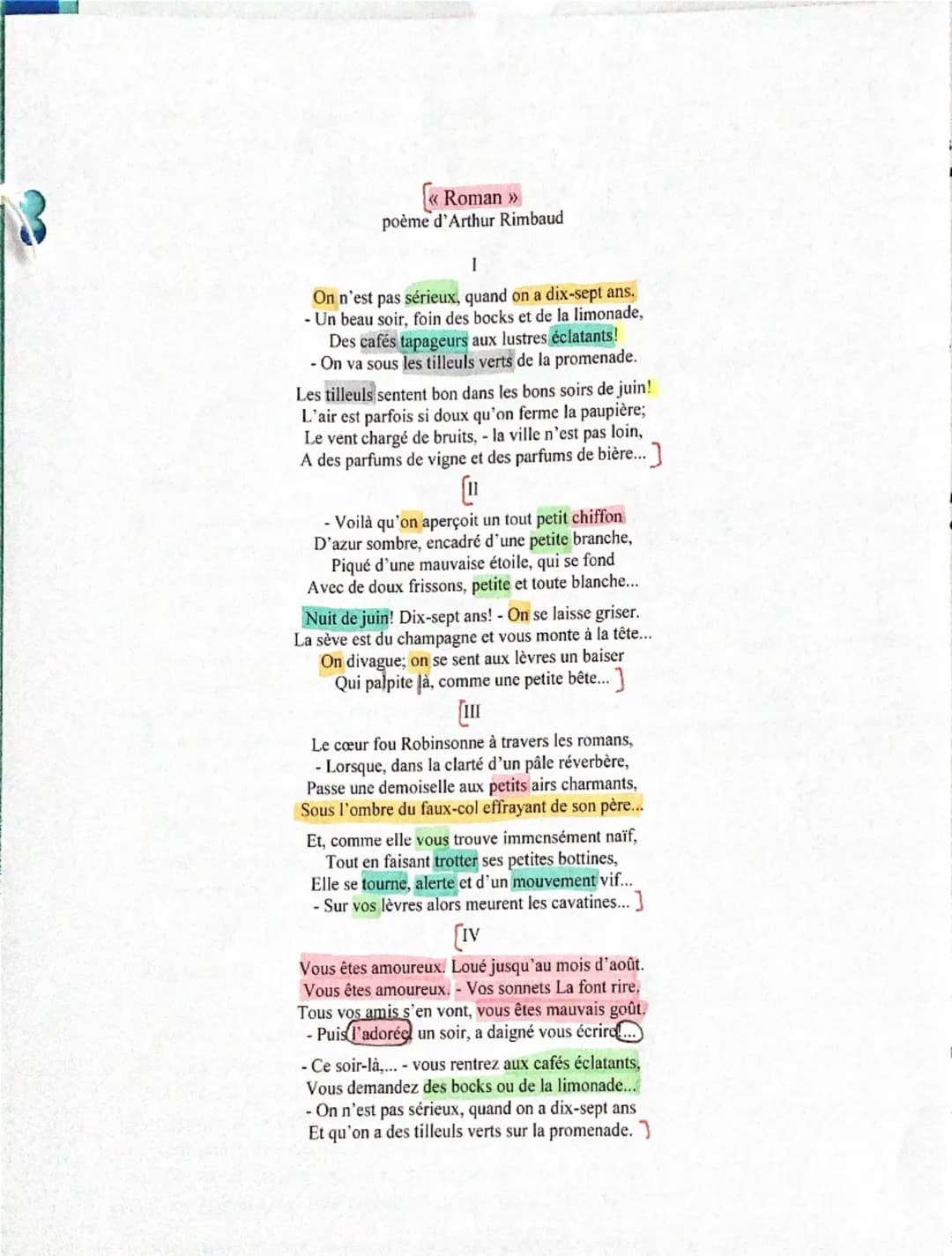 E.L n°9: Roman
Introduction: Arthur Rimbaud est un poète du XIXème siècle. Il fugue en juillet 1870 et entre dans une
période d'errance et d