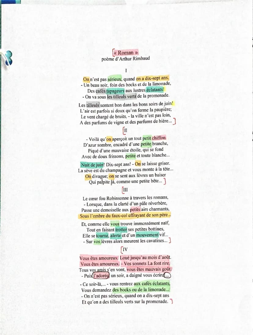 E.L n°9: Roman
Introduction: Arthur Rimbaud est un poète du XIXème siècle. Il fugue en juillet 1870 et entre dans une
période d'errance et d