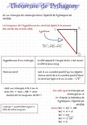 Know Théorème de Pythagore et sa réciproque thumbnail