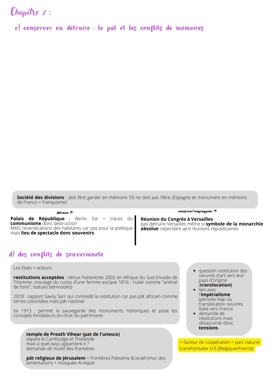 PATRIMOINE : ENJEU GEOPOLITIQUE
Protéger et valoriser le patrimoine AXE 2
Etude de cas : le château de Versailles
V de multiples usages
a) l