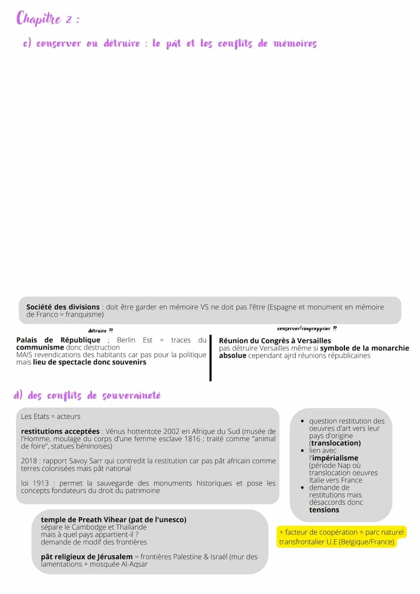 PATRIMOINE : ENJEU GEOPOLITIQUE
Protéger et valoriser le patrimoine AXE 2
Etude de cas : le château de Versailles
V de multiples usages
a) l