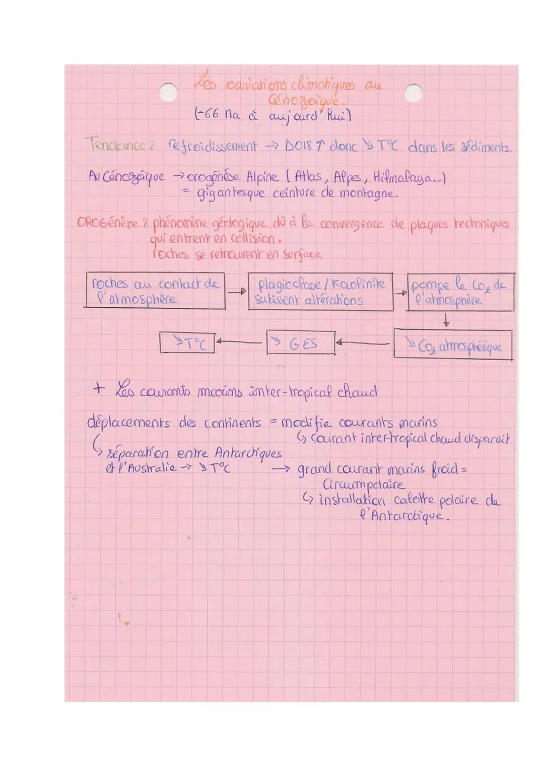 TRème 2-B
SVT
paléo-climat: permet de comprendre le chat climatique
Les variations climatiques du Quatemaire
• comprend le pleistocène puis 