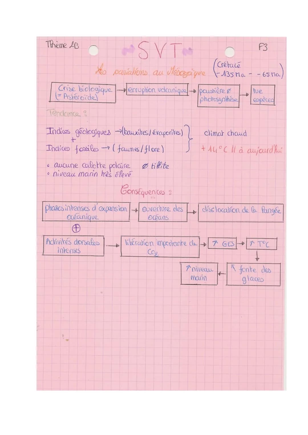 TRème 2-B
SVT
paléo-climat: permet de comprendre le chat climatique
Les variations climatiques du Quatemaire
• comprend le pleistocène puis 