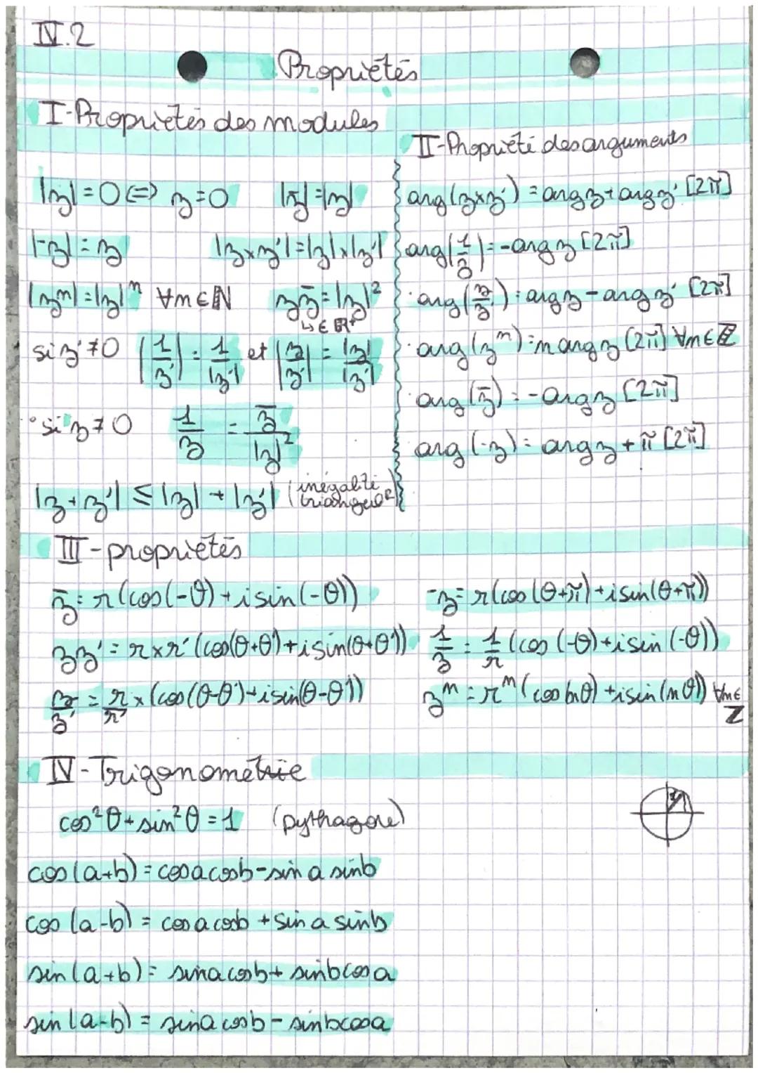 4.1
I module et argm't
r = √√√ = OM
{. On a pas d'arg.
0:ang ( 3 ) = (u²₁, OH) ([27] {arg(i): I (2π] arg(1) = 0 [25]
2
1 Kombres complexes
O