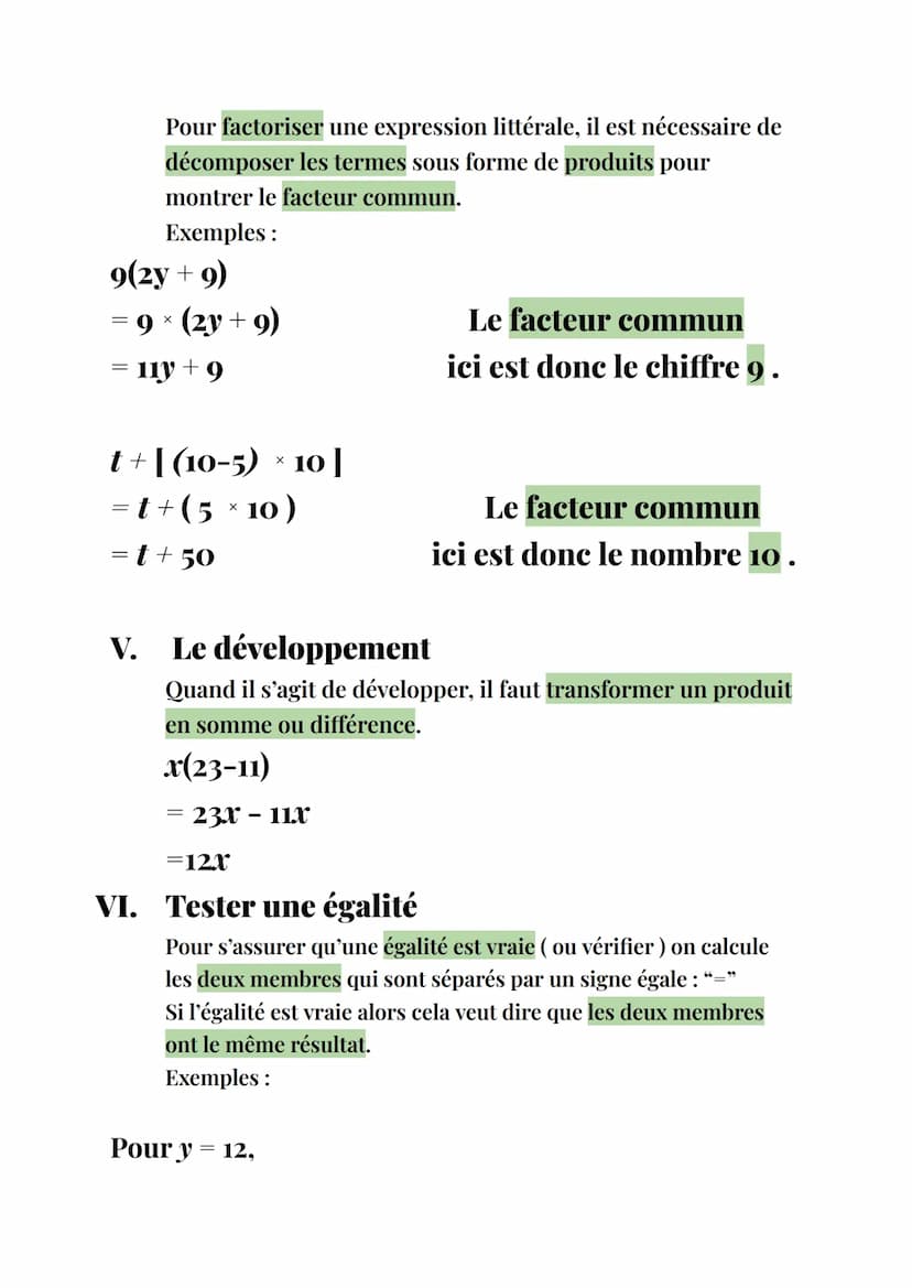 BY itsmelorlyne
maths.
LE CALCUL LITTÉRAL
I. Définition :
Une expression littérale (ou algébrique) exprime un calcul
composé de nombres de v