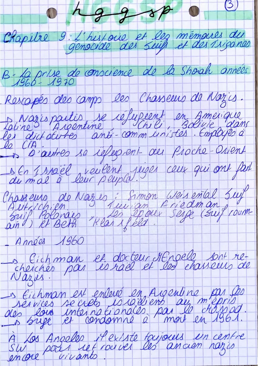 H ggs p
Chapitre 9: L'histoie et les memoires du
génocide des Jeufs et des Tsigana
Problematique : Comment les mémoires
du
des
I enocide des