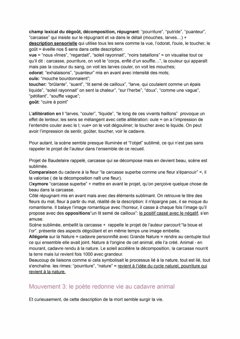 Texte 2: "Une charogne" de Baudelaire
Parcours: alchimie: la boue et l'or
Introduction:
Charles Baudelaire a été l'un des plus grands écriva