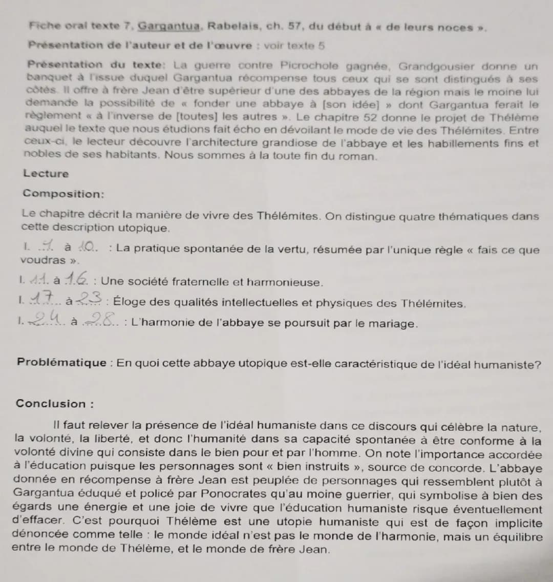 # Texte 7, Rabelais, Gargantua, Chapitre 57, « Comment étaient réglés les Thélémites dans leur manière de vivre. »

Toute leur vie était emp