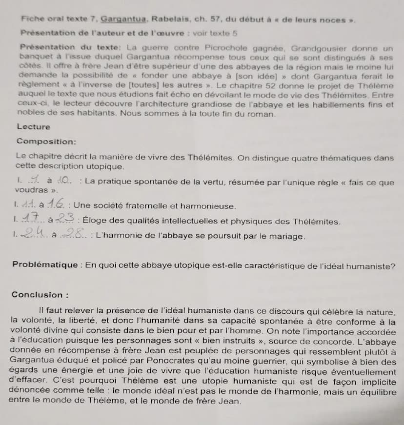 # Texte 7, Rabelais, Gargantua, Chapitre 57, « Comment étaient réglés les Thélémites dans leur manière de vivre. »

Toute leur vie était emp