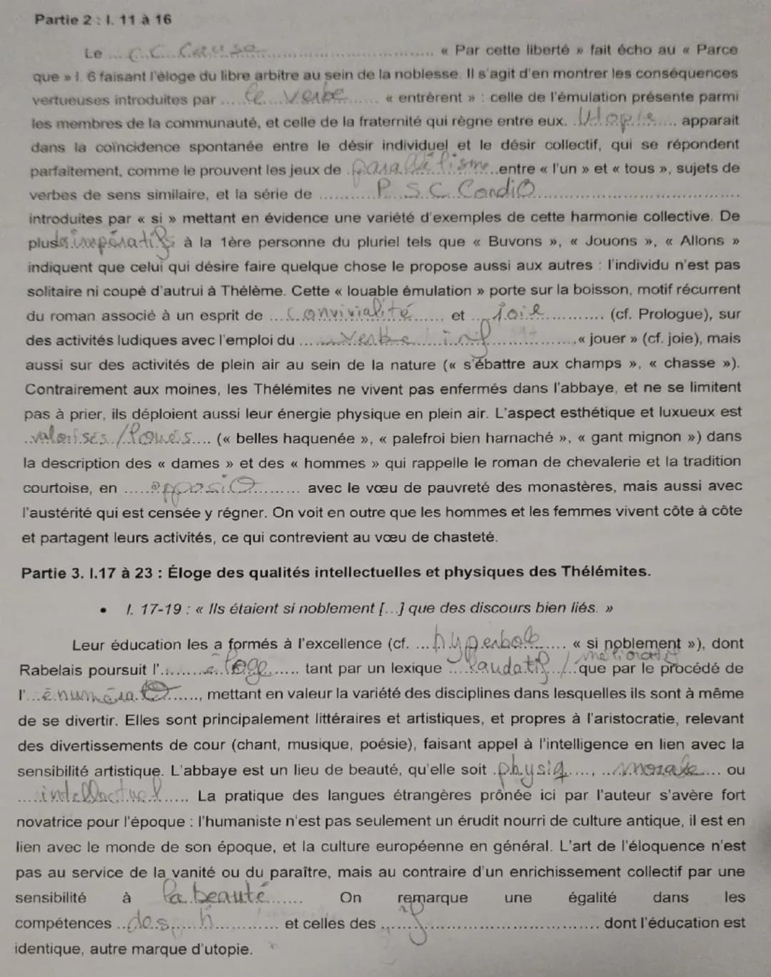 # Texte 7, Rabelais, Gargantua, Chapitre 57, « Comment étaient réglés les Thélémites dans leur manière de vivre. »

Toute leur vie était emp