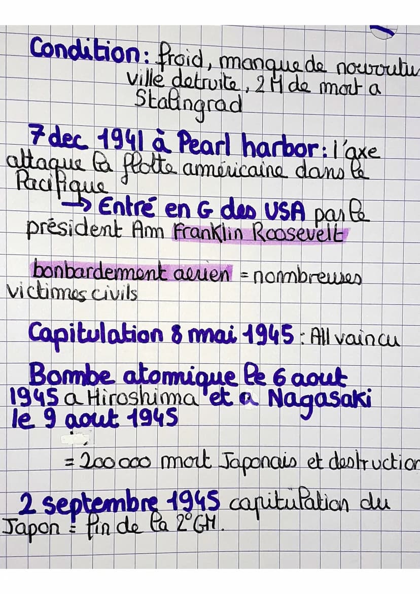AXE
All
Japon
•Italie
La 2°GM
4
ALLIES
• RU
• FR
USA
URSS
6
1er sept 1939: All → pologne
· sept: RU, FR et leurs allies.
déclare
• drole de 