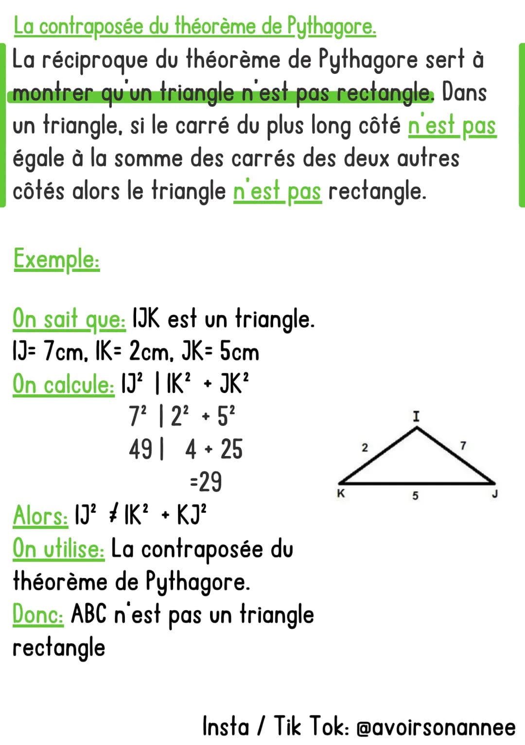 Maths
pythagore
Théorème de Pythagore.
Le théorème de Pythagore sert à calculer une
longueur. Dans un triangle rectangle, le carré de
l'hypo