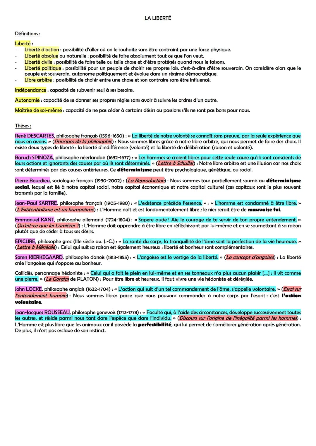 LE BONHEUR
Définitions:
Bonheur :
Étymologiquement : du latin bon = bon; heur = chance; bonne chance.
Au sens de plénitude : état de satisfa