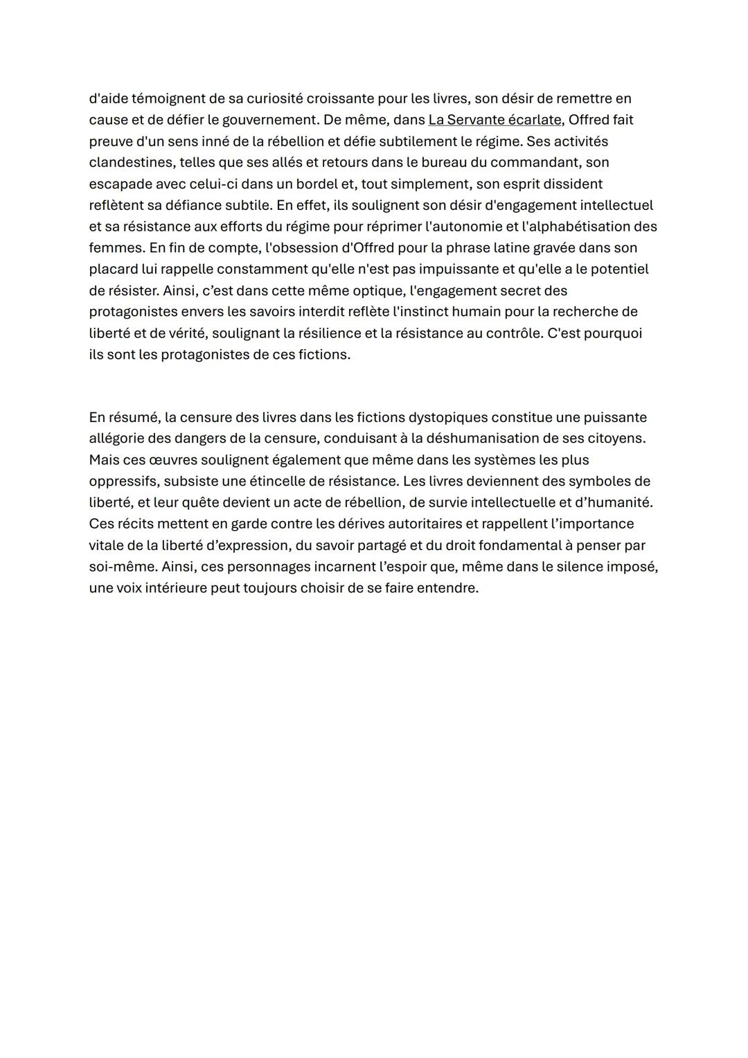 GRAND ORAL LLCER FRANÇAIS
La société actuelle est confrontée à une censure littéraire sans précédent dans de
nombreux États américains. Pour