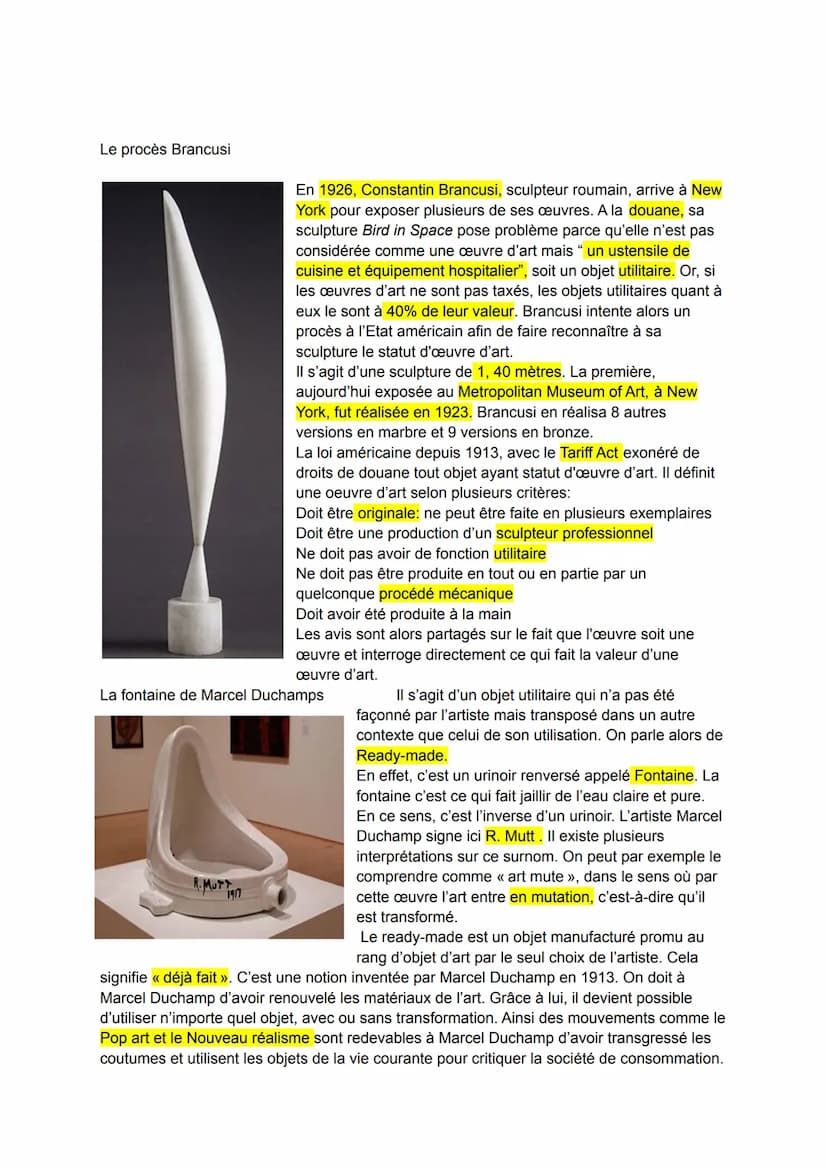 DÉFINITIONS:
L'art
œuvre d'art : a une valeur particulière, qui la définit et la distingue d'autres types d'œuvres
(au sens d'action, de tra