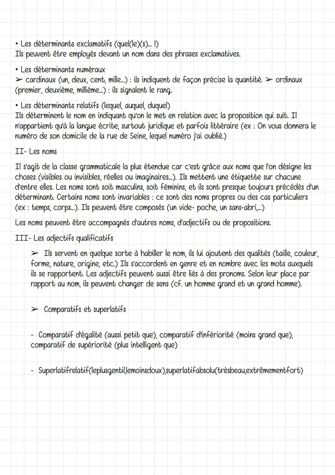 français
Les classes grammaticales
Il existe neuf classes grammaticales. Les mots se répartissent dans ces différentes catégories et
ne peuv