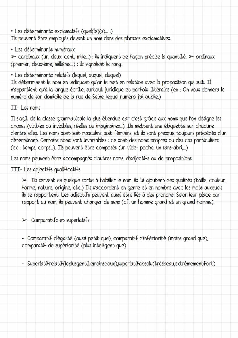 français
Les classes grammaticales
Il existe neuf classes grammaticales. Les mots se répartissent dans ces différentes catégories et
ne peuv