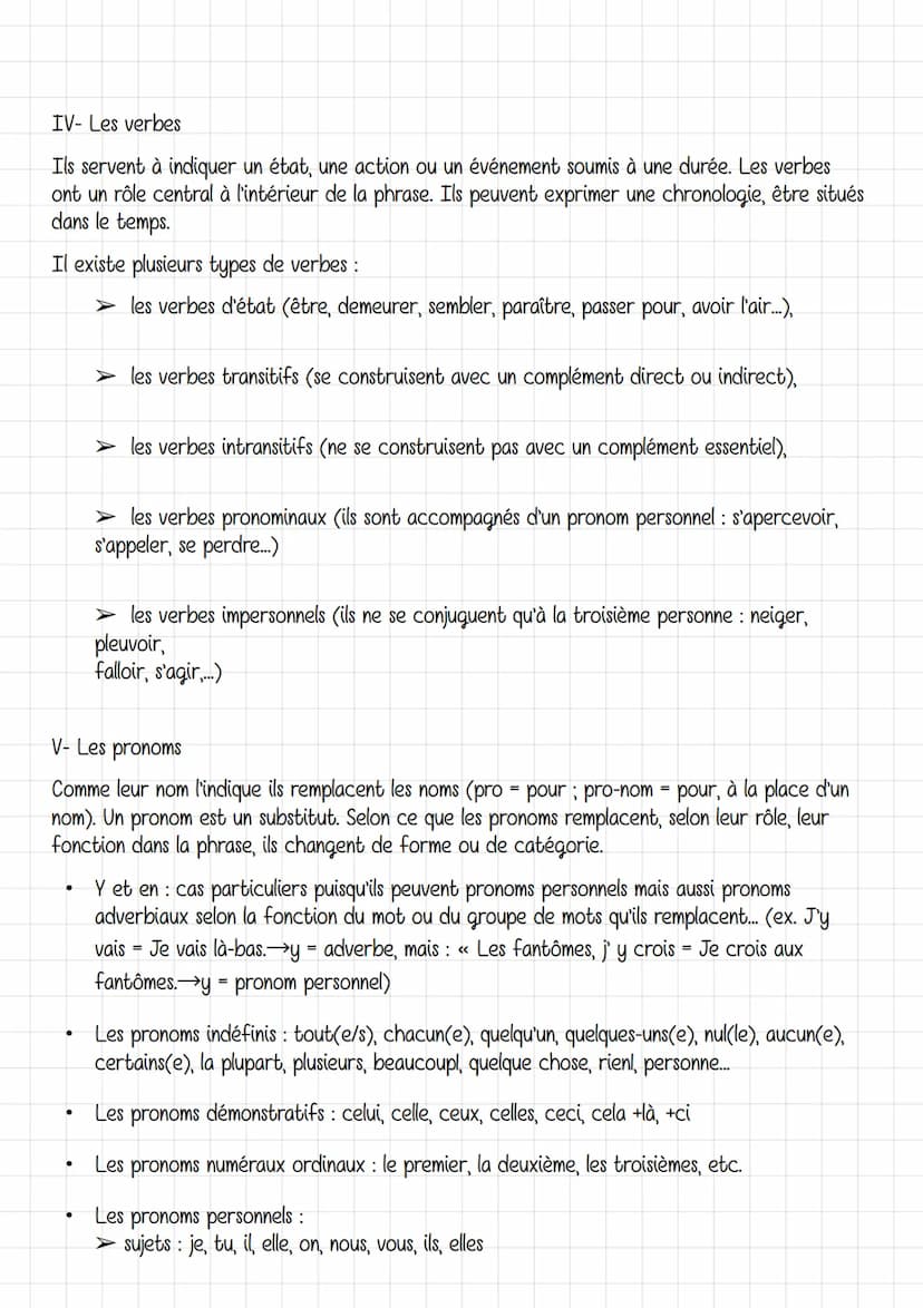 français
Les classes grammaticales
Il existe neuf classes grammaticales. Les mots se répartissent dans ces différentes catégories et
ne peuv