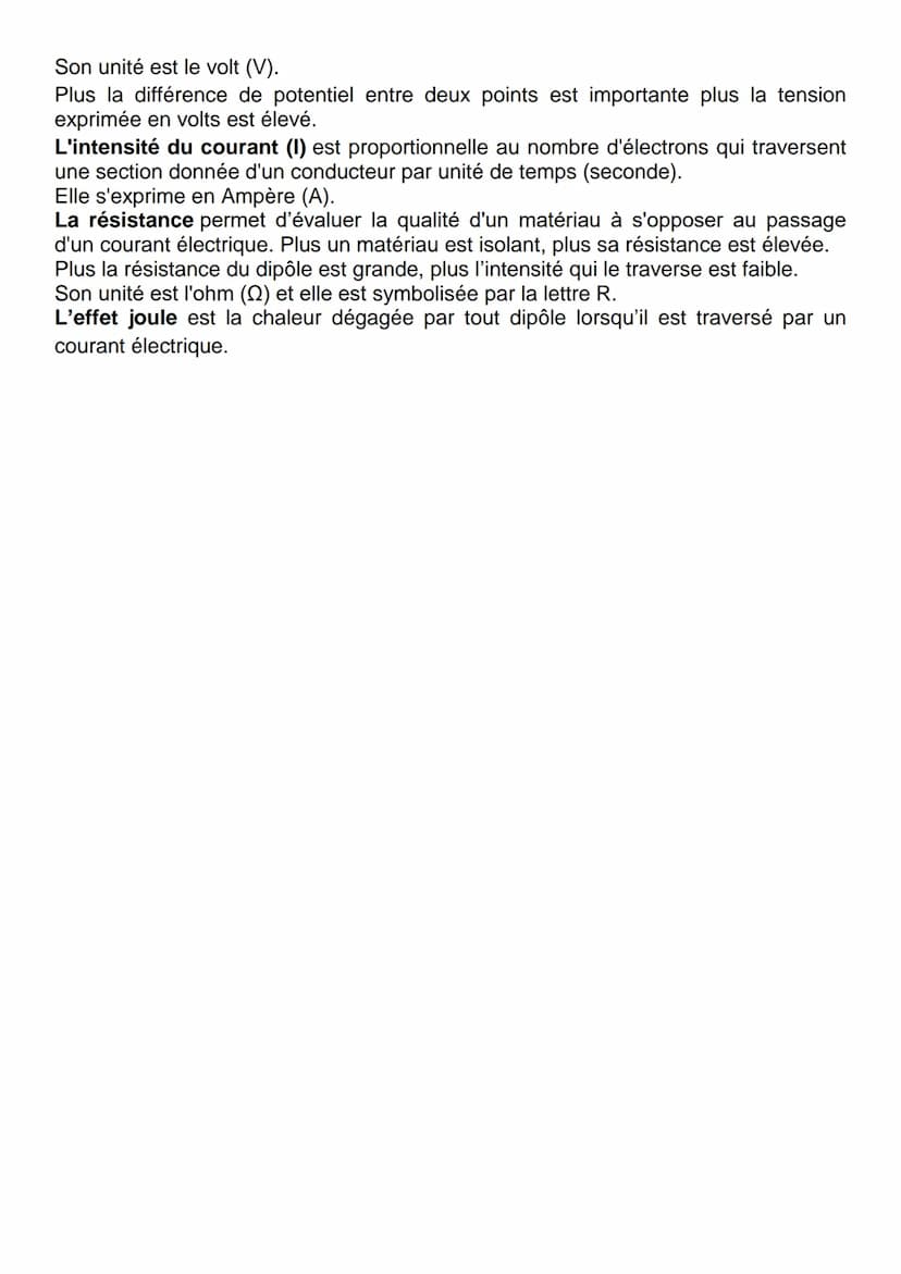 Lois de l'électricité
1. Dans un circuit en série
Lois d'unicité des intensités :
Dans un circuit en série, l'intensité est la même en tout 