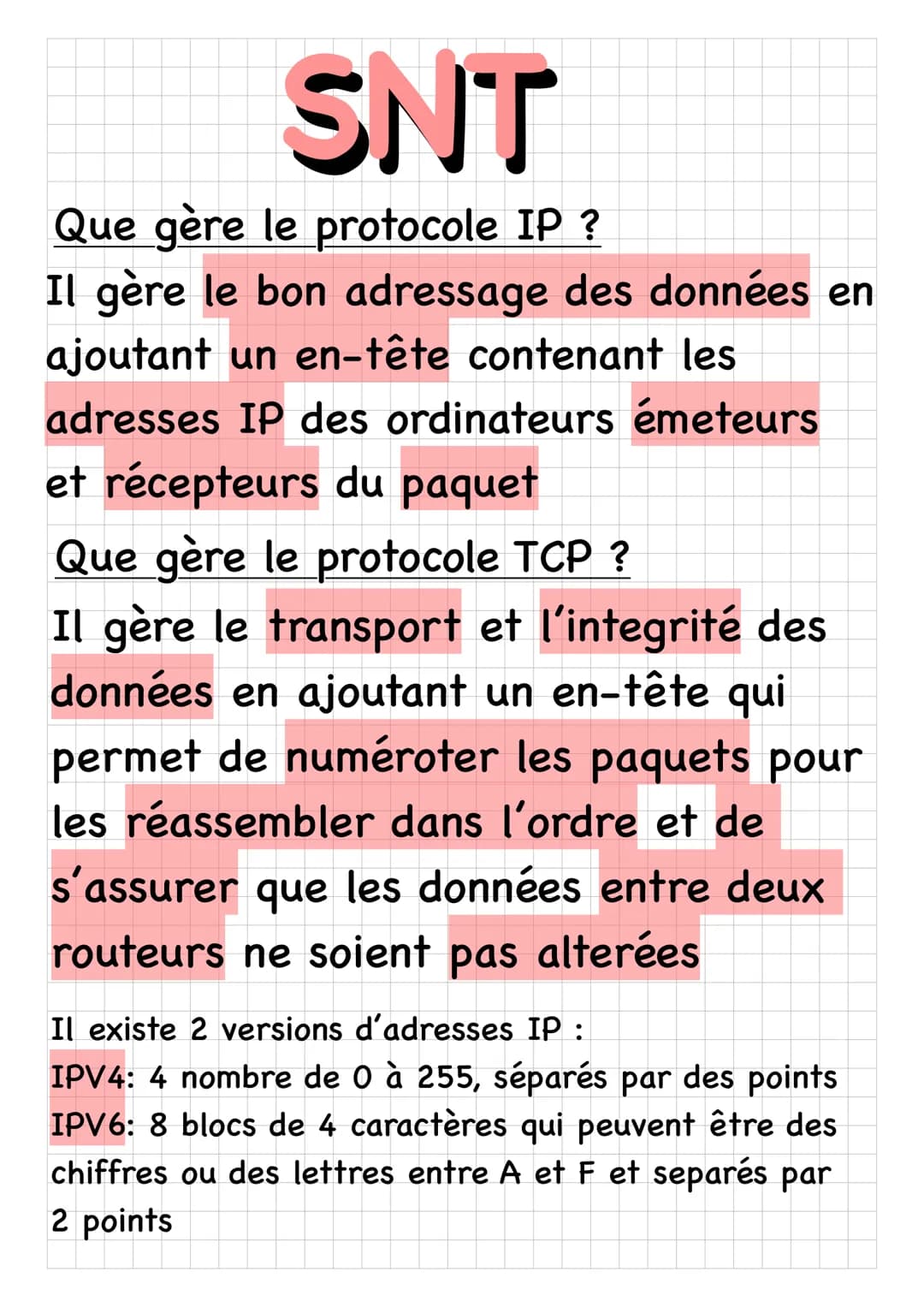 SNT
Qu'est ce qu'un bit ?
Un bit est l'unité de base de quantité
d'information pour les ordinateurs
Un octet (o) est une unité
correspondant