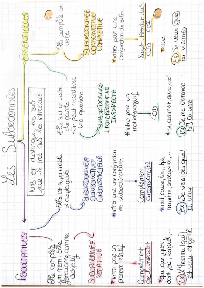 SUBORDONNEE COMPLETIVE
L> mot introducteur : conjonction de subordination
(₁
Les subordonnées
})
proposition bout de phrase qui
contient un 
