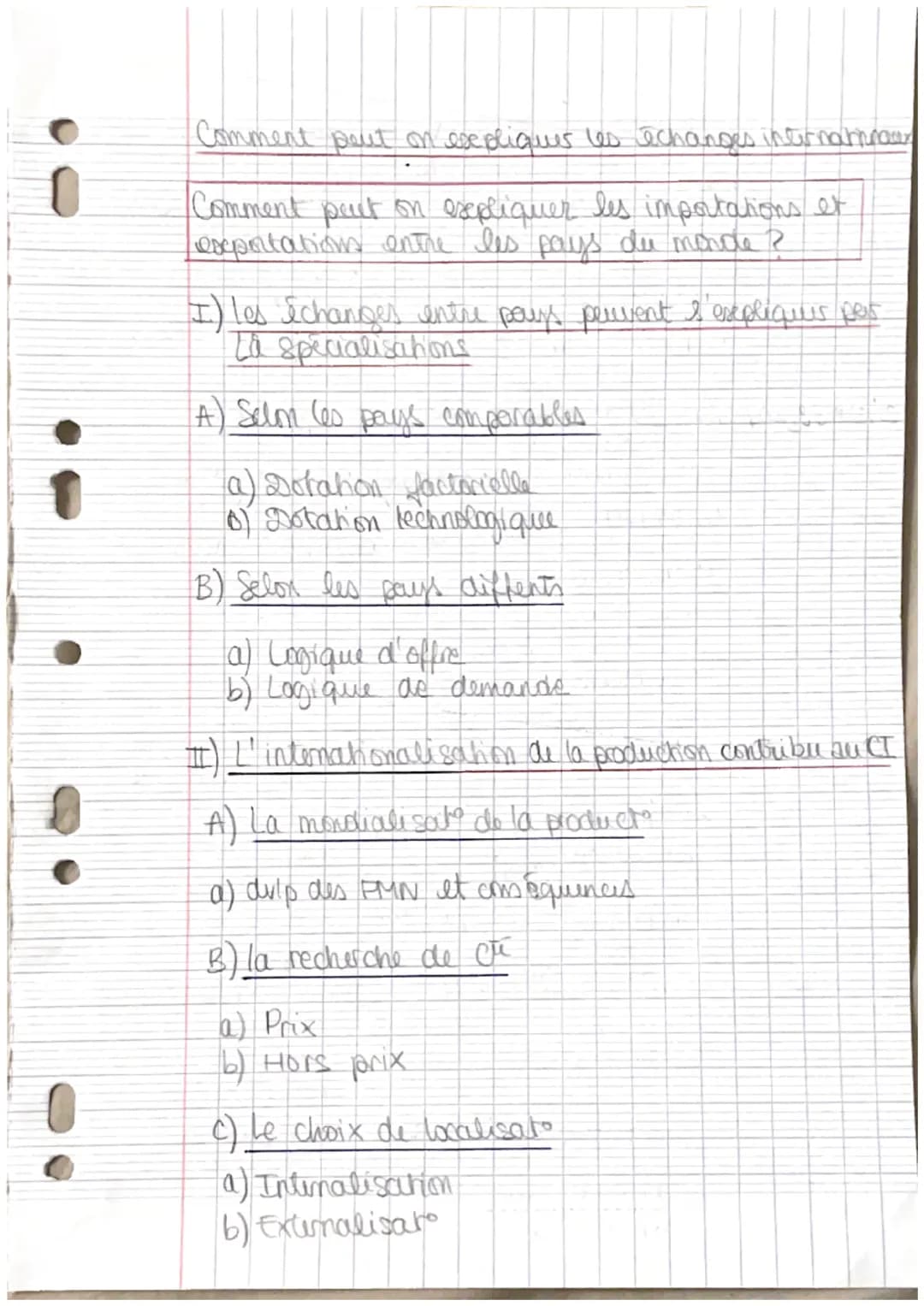 Le libre échange est-il
préférable au protectionnisme ?
*Plan detaille
I) Qui, le libre echange peut être preferable au
protectionnisme
A) l