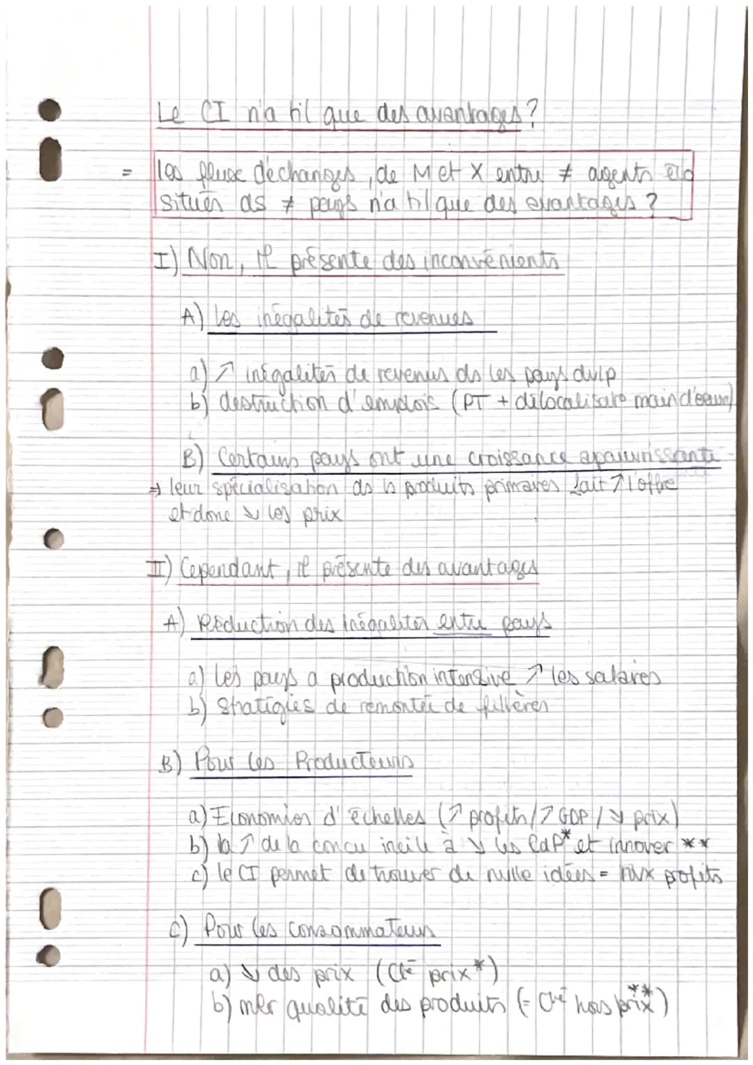 Le libre échange est-il
préférable au protectionnisme ?
*Plan detaille
I) Qui, le libre echange peut être preferable au
protectionnisme
A) l