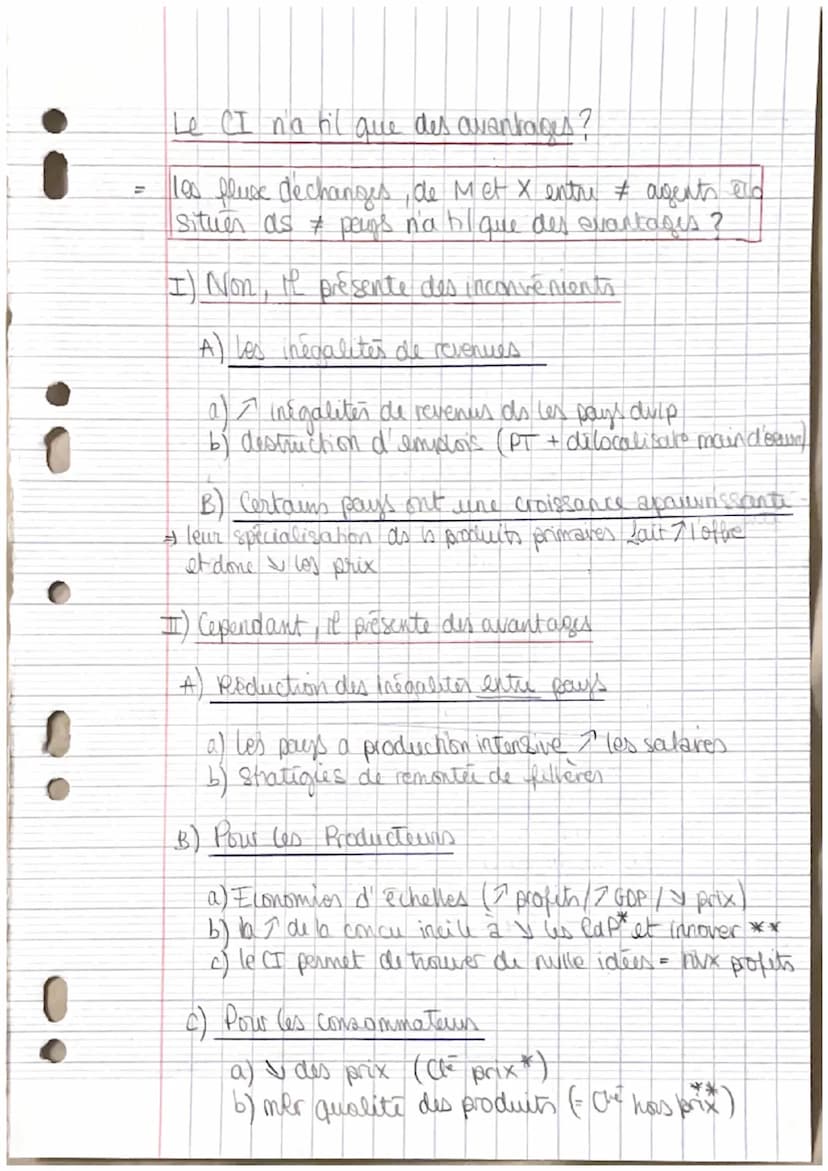 Le libre échange est-il
préférable au protectionnisme ?
*Plan detaille
I) Qui, le libre echange peut être preferable au
protectionnisme
A) l