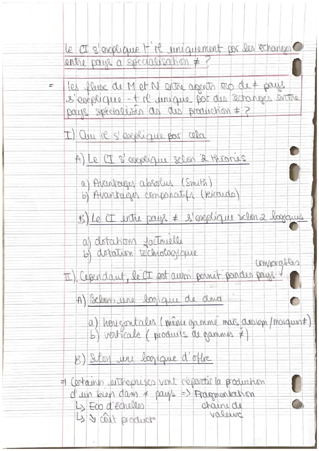 Le libre échange est-il
préférable au protectionnisme ?
*Plan detaille
I) Qui, le libre echange peut être preferable au
protectionnisme
A) l