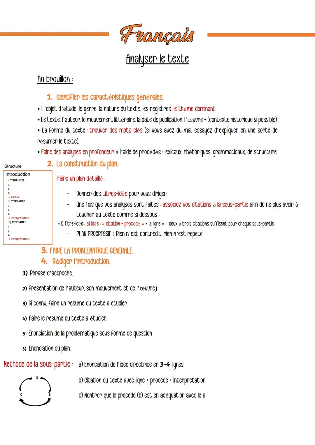 Structure
Introduction
I) TITRE-IDEE
a.
b.
C.
-> Factuel
II) TITRE-IDEE
a.
b.
-> interprétation
III) TITRE-IDEE
a.
b.
C.
→> interprétation.
