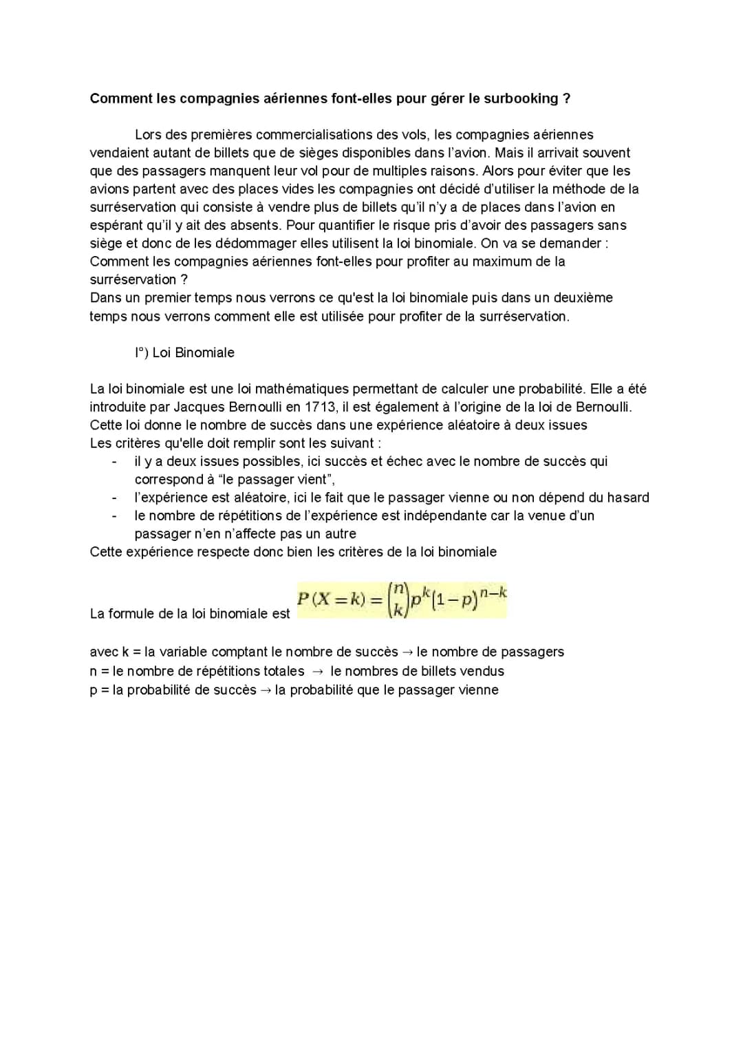 Exercice corrigé probabilité surbooking: comment ça marche?