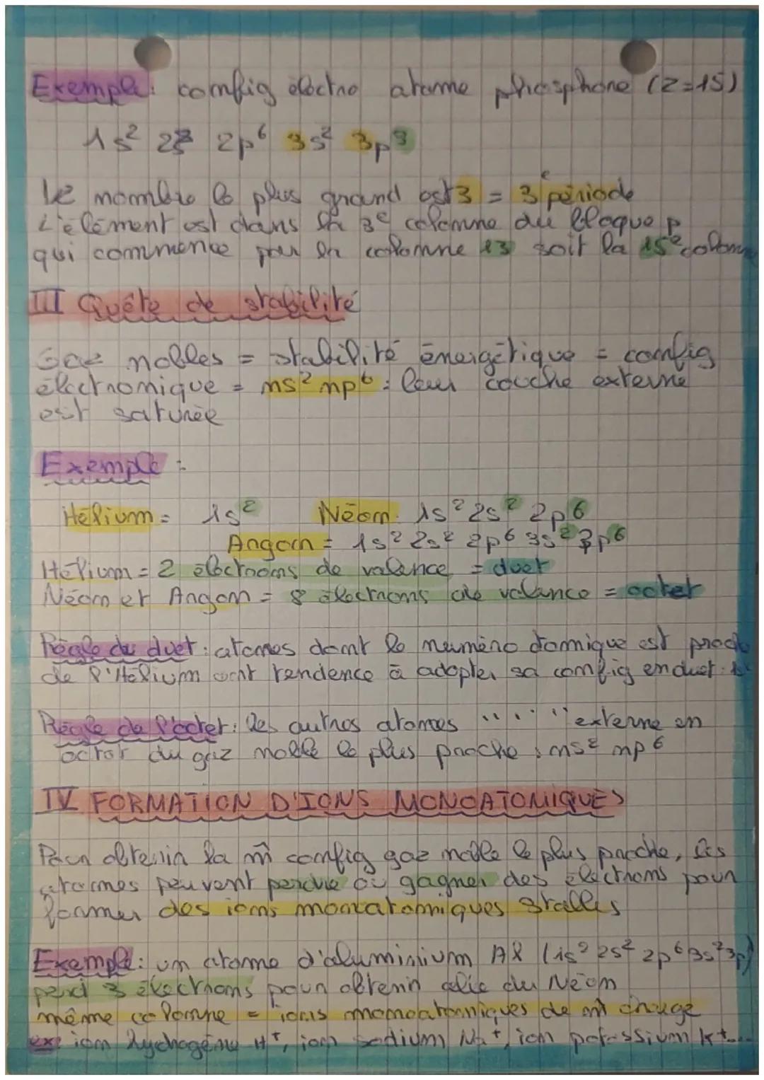 # PHYSIQUE O

ICONFIGURATION ELECTRONIQUE ATOME

Autoon d'u' moyou, es élections d'un atome se
répartissent en cocichos électromiques (m = 1