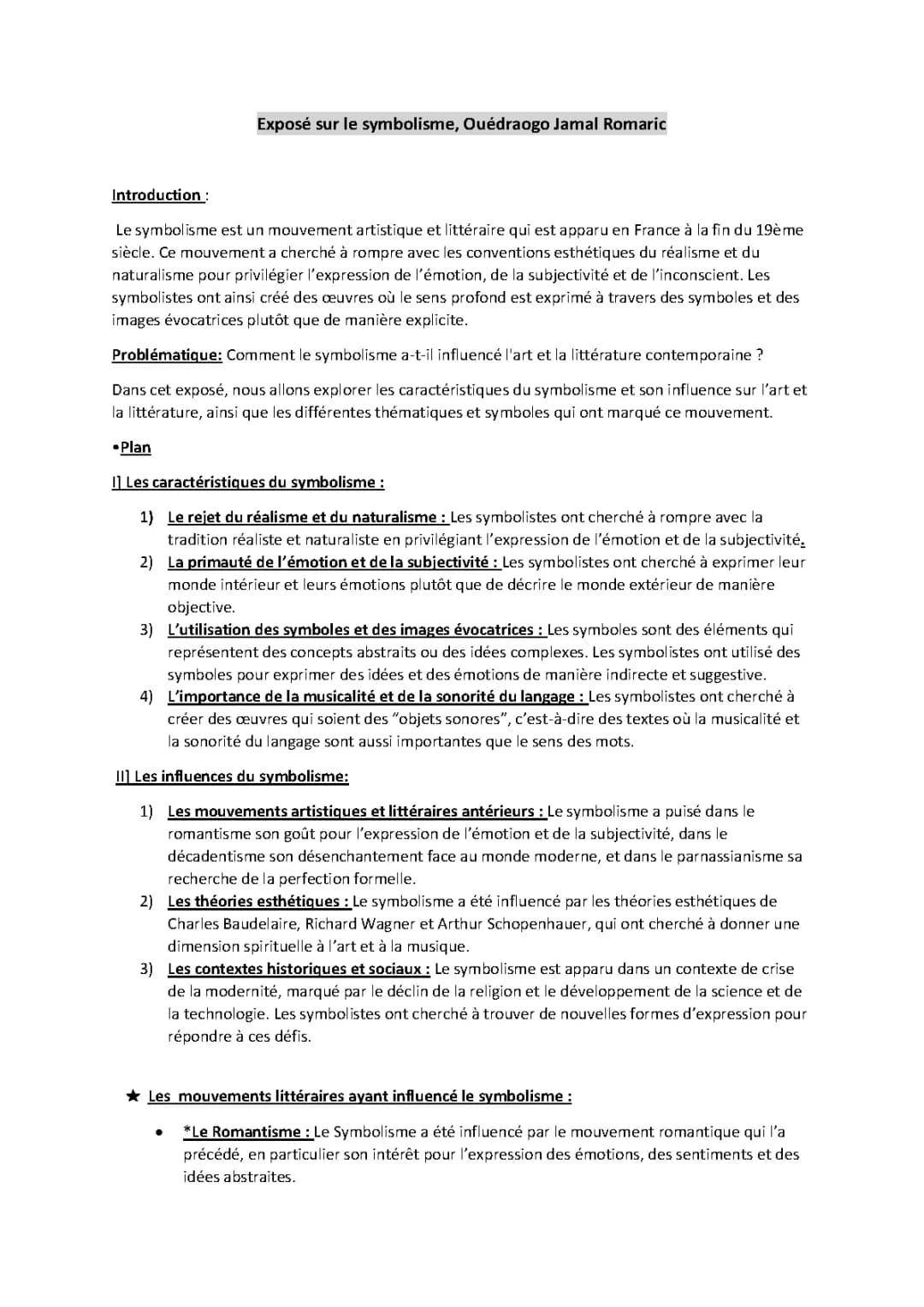 Le Symbolisme en Littérature: Introduction, Thèmes et Auteurs