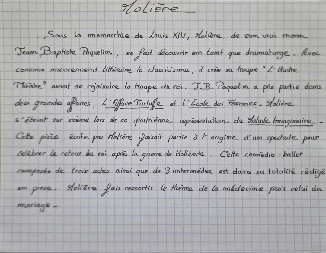 Introduction Molière pour dissertation 