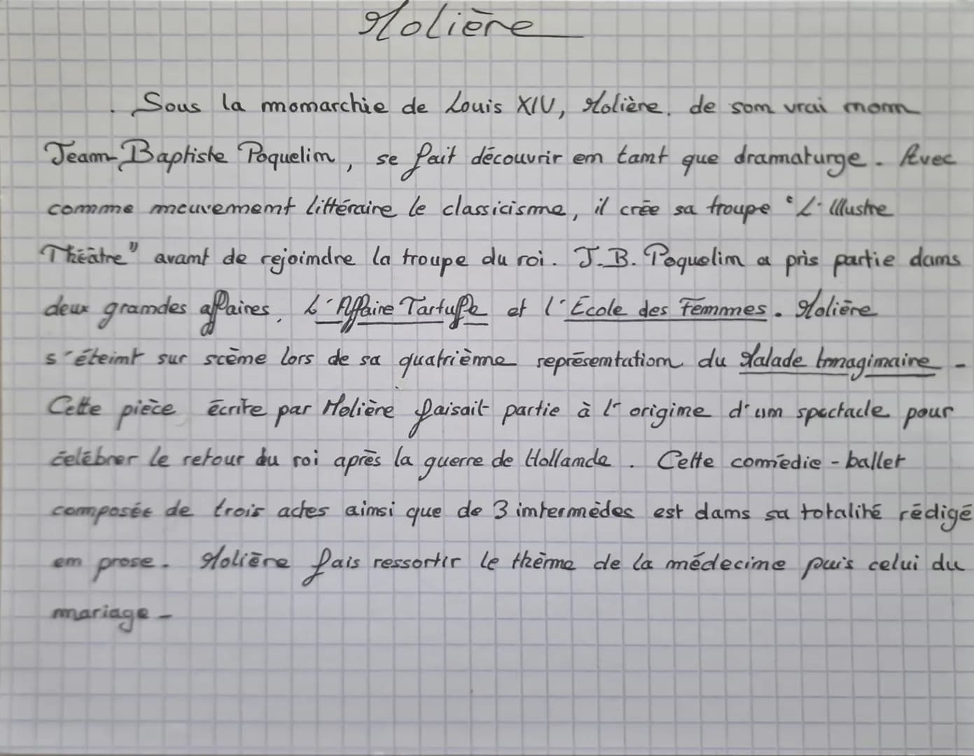 Molière
Sous la momarchie de Louis XIV, Molière, de som vrai mom
Jean-Baptiste Poquelim, se fait découvrir em tamt que dramaturge. Avec
comm