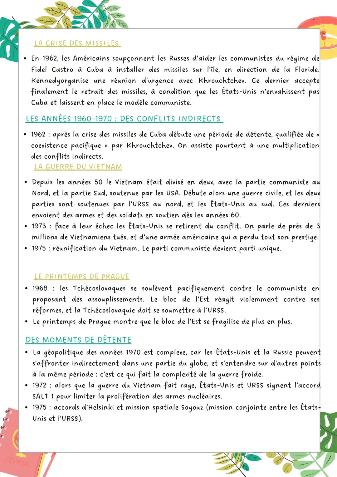 LA CRÉATION DE L'ONU
Bloc de l'ouest : dominé par les États-Unis, il se fonde sur la démocratie libérale.
Bloc de l'est: il se fonde sur un 