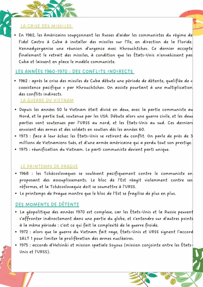 LA CRÉATION DE L'ONU
Bloc de l'ouest : dominé par les États-Unis, il se fonde sur la démocratie libérale.
Bloc de l'est: il se fonde sur un 