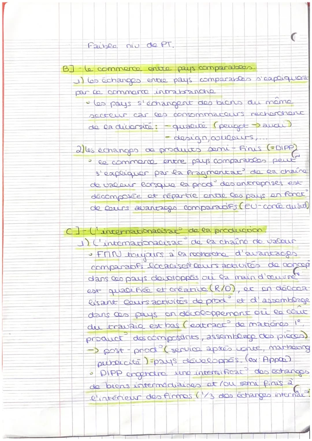 Quels sont Ces fondements du commerce
international et de l'internationalisation
de la produccion?
Accroche : La mondialisat de l'économic c