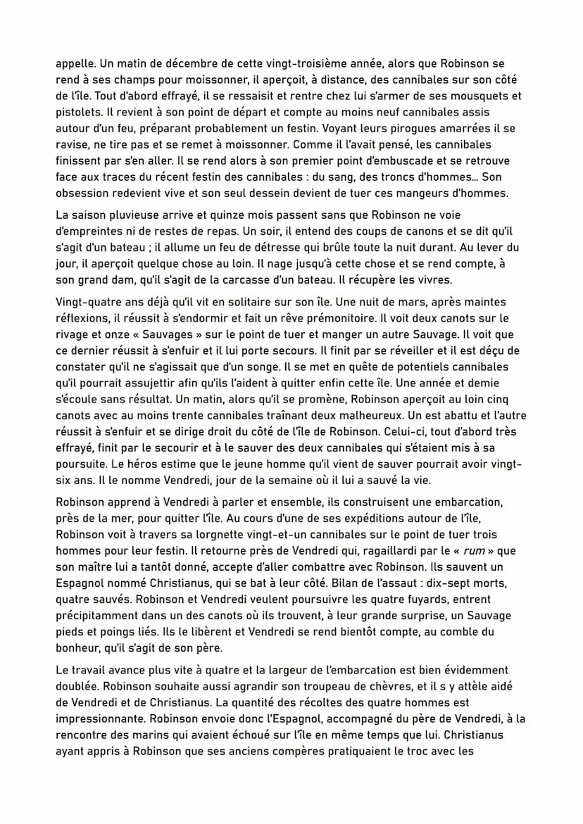 RESUME DE ROBINSON CRUSOE DANIEL DEFOE
La Vie et les Aventures étranges et surprenantes de Robinson Crusoé, plus connu sous le
titre abrégé 