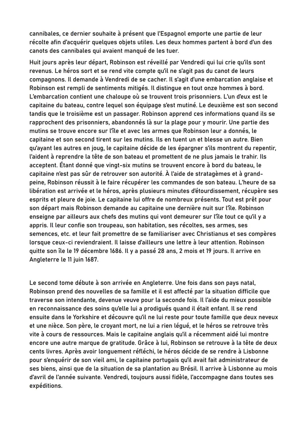 RESUME DE ROBINSON CRUSOE DANIEL DEFOE
La Vie et les Aventures étranges et surprenantes de Robinson Crusoé, plus connu sous le
titre abrégé 