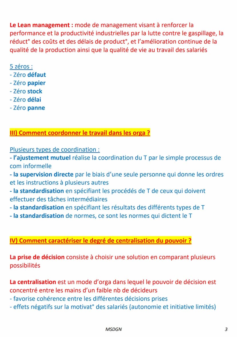 CHAPITRE 6 Comment assurer un fonctionnement cohérent des orga?
1) Comment l'environnement influence-t-il l'orga du travail ?
La flexibilité