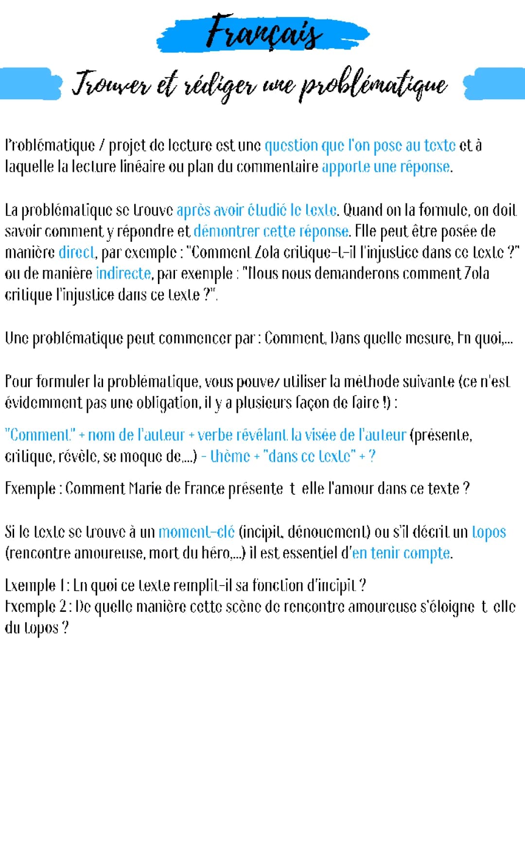 Trouver et rédiger une problématique 