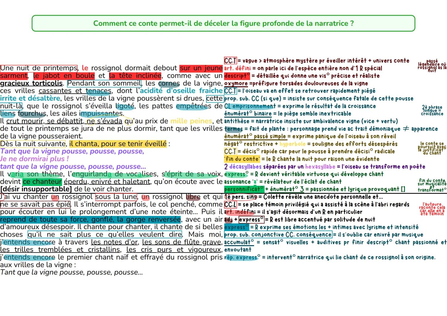 Comment ce conte permet-il de déceler la figure profonde de la narratrice ?
CC.T vague > atmosphère mystère pr éveiller intérêt + univers co