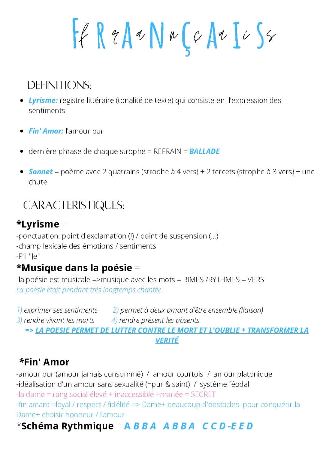 Poésie: LA FIN'AMOR