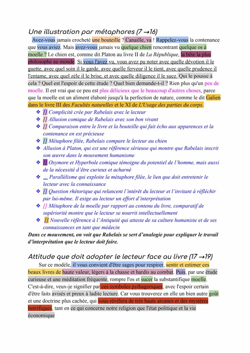 Texte 11: Gargantua
Gargantua est une œuvre du 16e siècle de Rabelais sortie en 1534. Rabelais est
humaniste, mais aussi un moine, juriste e