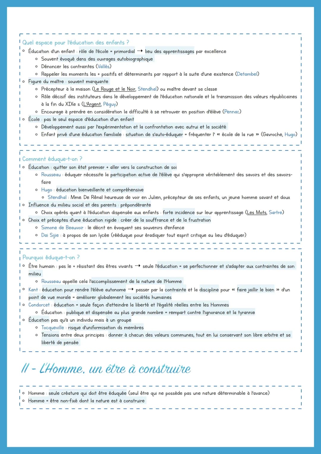 éducation, transmission et
émancipation
la recherche de soi
Introduction
୮
I Recherche lexicale
lo Éducation formation, enfant, adolescents,