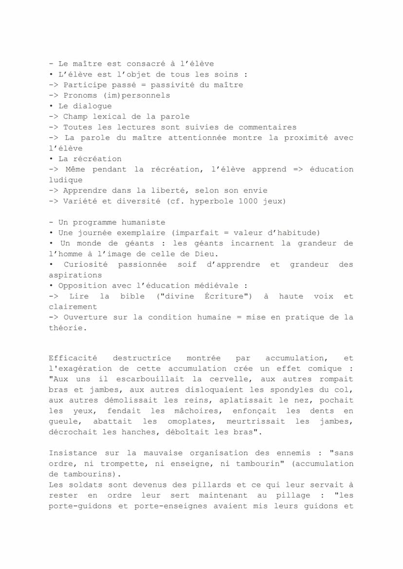 Français
Analyse littéraire : Gargantua, chap.23 (la bonne éducation de Ponocrates)
Introduction
Au début du XVIème siècle en Europe, appara