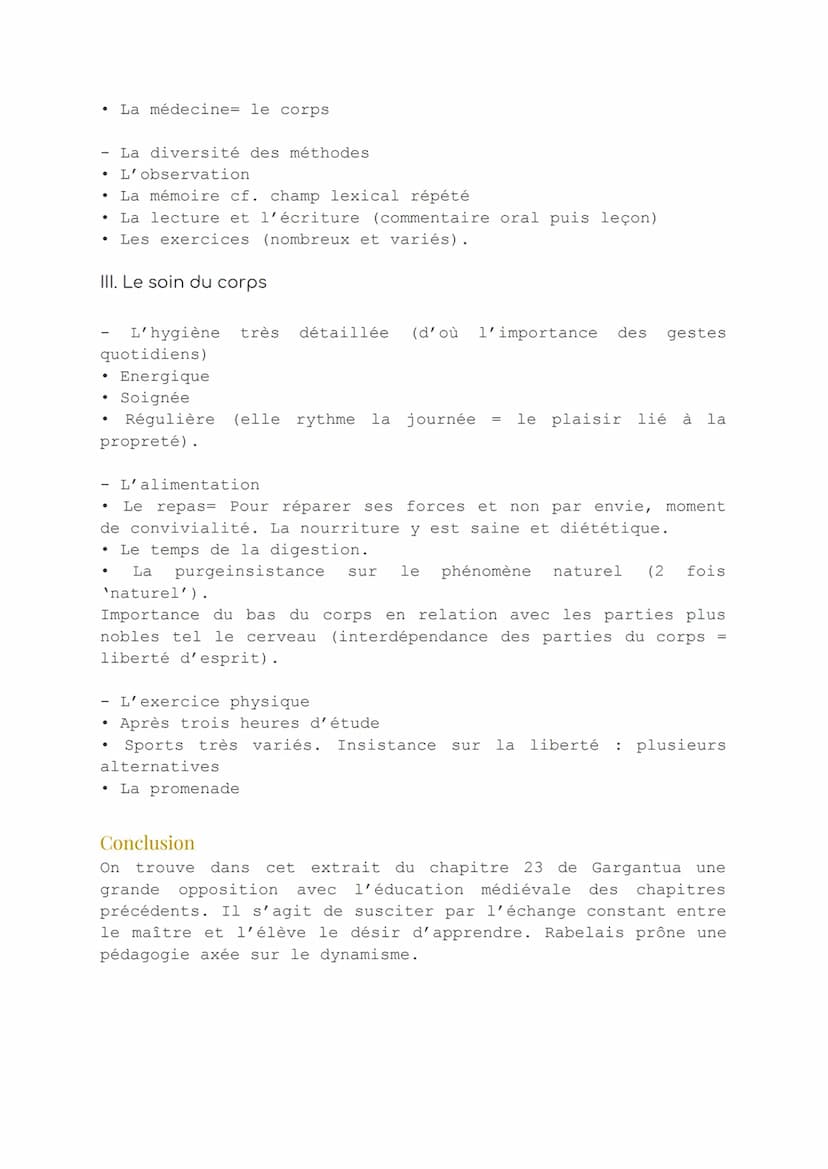 Français
Analyse littéraire : Gargantua, chap.23 (la bonne éducation de Ponocrates)
Introduction
Au début du XVIème siècle en Europe, appara