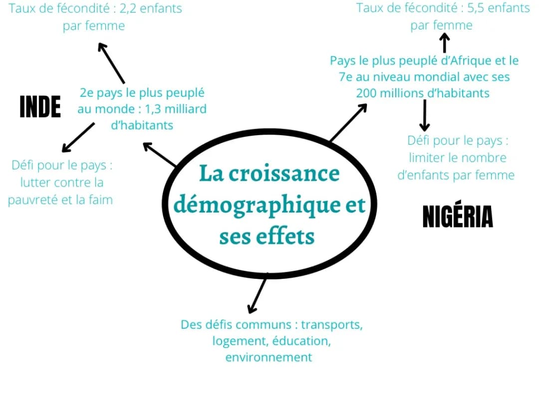 Population Nigeria et Inde : Croissance, Défis et Avenir (2023-2100)