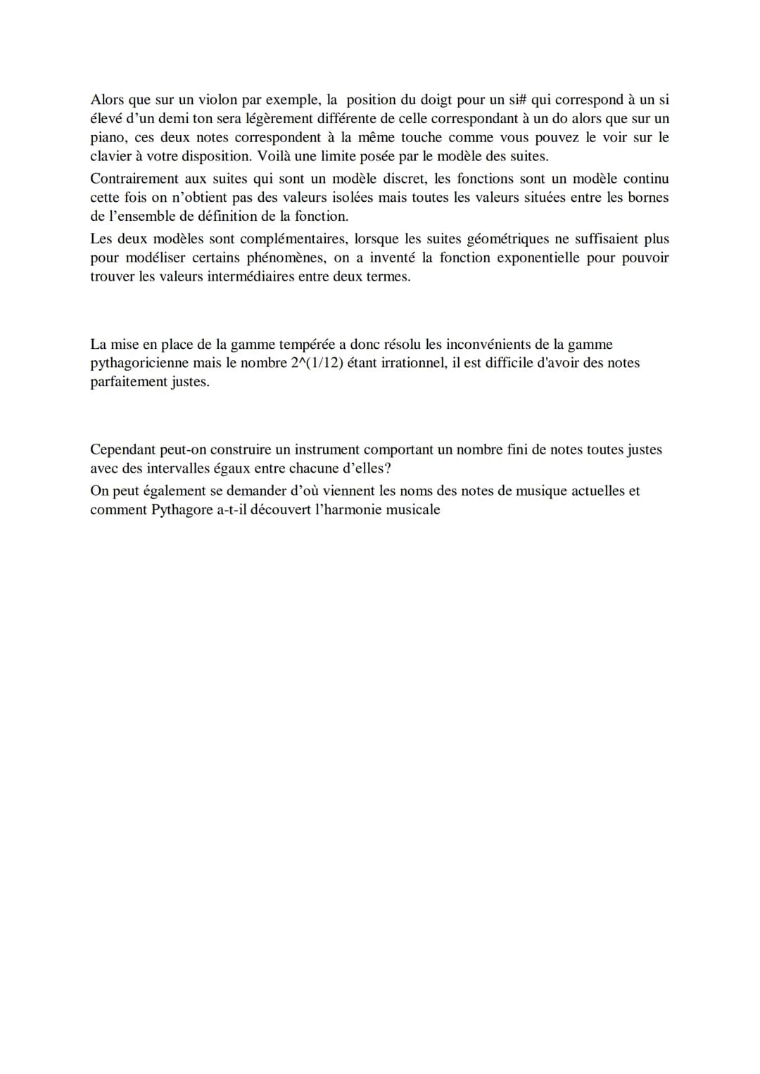 GO Maths
Comment les notes de musique occidentales ont-elles été établies de l'Antiquité
au XVIIIe siècle ?
Bonjour, aujourd'hui je vais vou